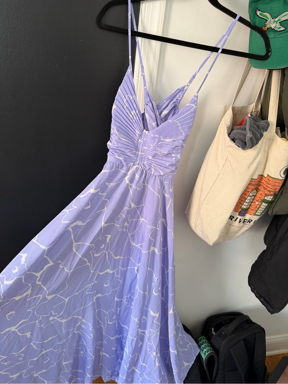 Blythe Floral Plisse Midi Dress
